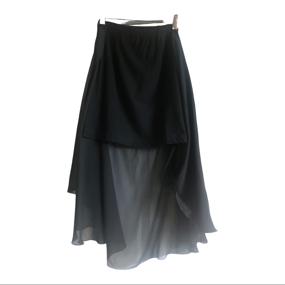 NWT Melanie LaPatin Collection Mini Skirt with Chiffon Wrap